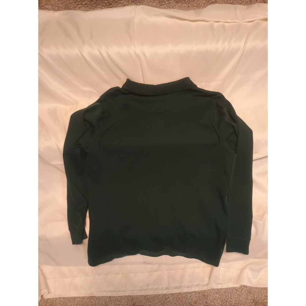 Lands' End Rugby Polo Shirt Men XL Colorblock Long Sleeve Dark Green. New - Picture 3 of 3